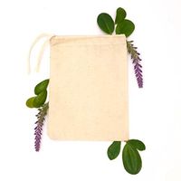 10x12 Inches Natural Cotton Reusable Produce Muslin Bags – Multipurpose Drawstring Storage Pouch for Everyday Use (1)