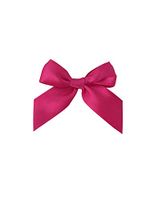Fuchsia Pink Satin Pre-Tied Bows - 3" Wide, Set of 10, Valentine's Day, Easter, Wedding Favors Decor, Breast Cancer Awareness, Birthday, Gift Ribbons, Mother's Day