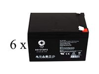 SPS Brand 12V 12Ah Replacement Battery for Rascal AutoGo 550 Scooter Wheelchair (6 Pack)