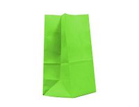 GIFT EXPRESSIONS 20CT Paper Bag, Favor Sack,Biodegradable, Food Safe Ink & Paper, Premium Quality Paper (Thicker), Favor Sack, Kraft Paper Sack (Small, Lime Green)