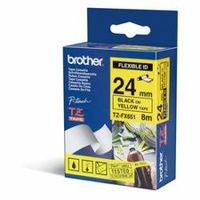 Brother Mobile TZEFX651 Hge/Hg/Tze/Tz Tape, 0.94" W x 26.2' L, Black Ink on Yellow Label