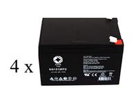 SPS Brand 12V 12Ah Replacement Battery for Frank Mobility E-Fix Patriot Wheelchair (4 Pack)
