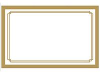 Pack Of 50, Solid Metallic Gold Duet Gloss Enclosure Card 3-1/2 x 2-1/4" Made In USA