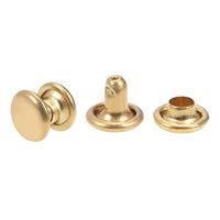 uxcell 20 Sets Double Cap Rivets Round Rivet Fasteners for Leather Craft Decorations 6mm 5.5mm