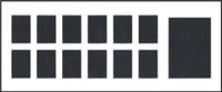 10x24 White Picture Mat (Mat Only) for 12 Years of School Pictures or Sports Pictures
