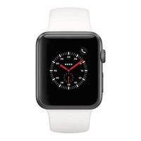 Apple Watch Series 2 Smartwatch 42mm Space Gray Aluminum Case White Sport Band (White Sport Band) (Renewed)
