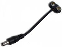9V PP3 Battery Clip for Wireless Bird Box and Spy Cameras w 1.3mm Jack
