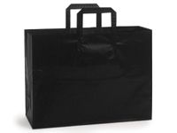 VOGUE BLACK Frosted Plastic BagsBULK 4 mil 16 x 6 x 12" 1 unit, 100 pack per unit.