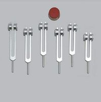 Solfeggio Set of 6 Weighted Forks Plus Puck activator