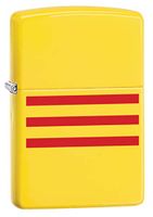 Zippo Lighter: South Vietnam Flag - Lemon Matte 79821