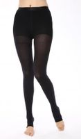 BriteLeafs Sheer Compression Pantyhose 20-30 mmHg, Firm Support, Open Toe (X-Large, Black)