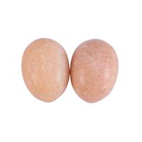 Healifty 6pcs Jade Egg Yoni Egg Undrilled Kegel Exercise Balls Love Egg Pelvic Floor Muscle Trainer (Sunset Red)
