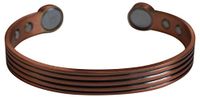 Striped 100% Copper Bracelet. Made with Solid and High Gauge Pure Copper& Magnets Helps Reducing The Joint Pain and Stiffness, Joint Related Inflammation and Skin Allergies.
