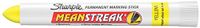 Sharpie Mean Streak Permanent Marking Stick, Bullet Tip, Yellow (Pack of 12)