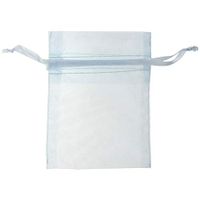 Organza Drawstring Pouch Light Blue 3 x 4 Case of 10
