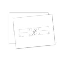 Modern Box Personalized Note Cards - Grey