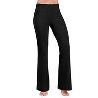 CCatyam Yoga Pants for Women, Trouser High Waist Wide Leg Loose Workout Leggings Casual Fashion Black