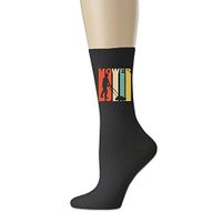 Men Casual Socks Women Athletic Soccer Socks 78% Cotton / 20% Nylon / 2% Spandex - Retro 1970's Style Lawnmower Silhouette