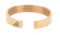 QRAY Rose Gold Titanium Golf Bracelet (Small: 6"~7")