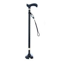 Elderly and Disabled Crutches- Anti-Slip Cane for The Elderly Adjustable Telescopic Cane Adjustment Height Cane Easy to Use, Short Folding Easy to Carry (Color : Black, Size : 100cm)