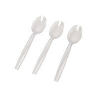 Fineline Settings 2522-WH, Flairware White Plastic Spoons, Disposable Catering Cold Hot Food Take Out Spoons (50)
