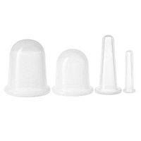giveyoulucky Mother's Day Gift 4Pcs Silicone Vacuum Therapy Cupping Devices Massage Cups Set for Full Durable Body Easy to Apply Clear 4pcs