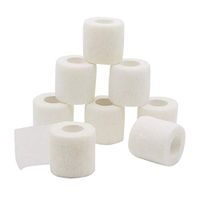 2" x 5 Yards, 12 Rolls, Self Adherent Wrap, First Aid Tape, Elastic Self Adhesive Tape, Medical Supplies for Sprain Swelling and Soreness (White)