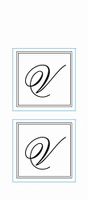 MONOGRAM SEALS - V - 30 Count