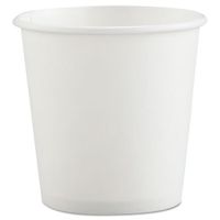 SOLO 374W-2050 4oz White, Single Sided Poly Paper Hot Cups, (Case of 1,000)
