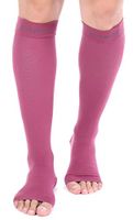 Doc Miller Open Toe Compression Socks - 20-30mmHg Support (2 Pair L)