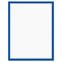 Blue Frame Patriotic Letter Papers - Set of 25, American Flag Stationery Papers, 8 1/2" x 11", Compatible Computer Paper, Patriotic Letterhead, 4th of July Flyers, Veterans Day, Memorial Day