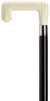 Black Carved Square Cane Maple Shaft Ivory Handle  -Affordable Gift! Item #HAR-9120938