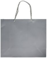 Singular Metallizing Party Gift Paper Bags, Medium, 12.2'' L x 10'' W, Silver, Set of 12