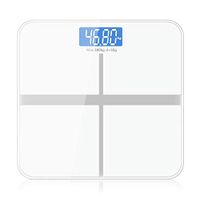 GSAGJyec Weight Scale, Smart Digital Scale, LCD Blue Night Vision Electronic Liquid Crystal Bathroom Scale, 180KG White (Color : White)