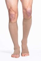 SIGVARIS Men’s & Women’s Essential Cotton 230 Open Toe Calf-High Socks 30-40mmHg