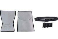 Replacement Anti Bacterial Back & Seat Cushions in Grey Set- for Karman S-ERGO105F18SS Ergonomic Wheelchair - Fit to Seat Size 18"x17" and Free Wheelchair Black Seatbelt!