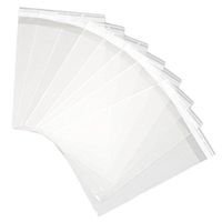 Haifly 100 Pcs 12x16 Inch 30x40 cm Clear Cellophane Bags Sealing Treat Bags OPP Plastic Bag