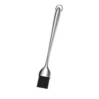 YANG WU Heat Resistant Stainless Steel Pastry Basting Brush, with Back Up Silicone Brush Heads, BPA-Free, High Performance No Burr Anti Rust, Machine Washable
