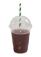 [200 SETS] Plastic Disposable Cups with Dome Lids - Premium 16 oz (ounces) Crystal Clear PET Cold Drinks Iced Coffee Tea Juices Smoothies Slush Soda Cocktails Beer Kids Safe (16oz Cups + Domed Lids)
