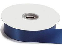 Pack Of 1, Solid Navy Blue Flora Satin Ribbon 1-7/16" x 100 yds Made In USA 100% Polypropylene, waterproof & weather resistant