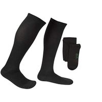 EvoNation Men's Coolmax USA Made Graduated Compression Socks 15-20 mmHg Moderate Pressure Medical Quality Support Stockings - Best Comfort Fit, Moisture Wicking, Circulation, Travel (Large, Black)