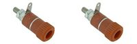 2 pcs Banana Jack, Red, Chassis Mount