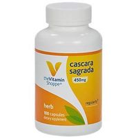 The Vitamin Shoppe Cascara Sagrada 450MG (Rhamnus Purshiana Bark), Herbal Supplement That Supports Healthy Regularity (100 Capsules)