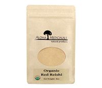 Aloha Medicinals - Pure Red Reishi - Certified Organic Mushrooms – Ganoderma Lucidum – Health Supplement – Supports Cardiovascular, Immune System and Liver Function - 4oz Bag (Powder)