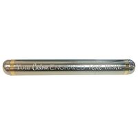 Personalized Lucienne Stainless Steel Single Cigar Holder Tube Case 3D Laser Engraved with Your Custom Text - Birth, Birthday, Anniversary, Christmas, Wedding, (Single Cigar Tube)