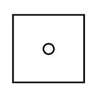 Rena Tabs / Wafer Seals, 13/16" Square (Center Hole), Translucent Paper, for UT-361, T350, Box of 25,000 (fanfolded)