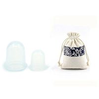 InKach Cupping Therapy, 2pcs Silicone Body Cupping Massage Cups Set Vacuum Anti Cellulite Cups (Clear)