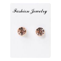 BKID 1 Pair Weight Loss Earrings Stud Earrings Healthy Stimulating Acupoints Stud Magnetic Therapy (Champagne)