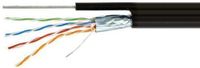 CERTICABLE 200' CAT-6 SHIELDED OUTDOOR AERIAL SELF SUPPORTING WITH MESSENGER CABLE WIRE UV NO CONNECTORS