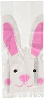 Easter Bunny Treat Bags with Twist Ties - 25 Count